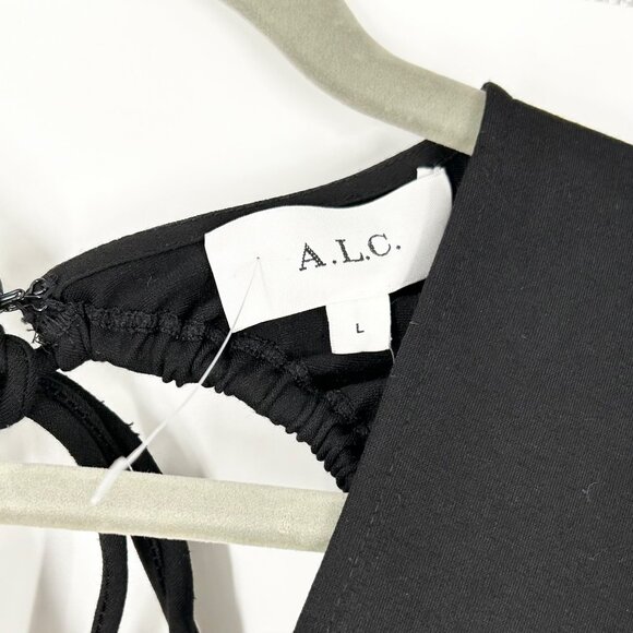 NWT A.L.C. Syna Black Cutout Midi Dress - Picture 8 of 11